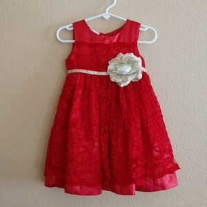 Blueberi Boulevard Red Lace Dress Sz 18M